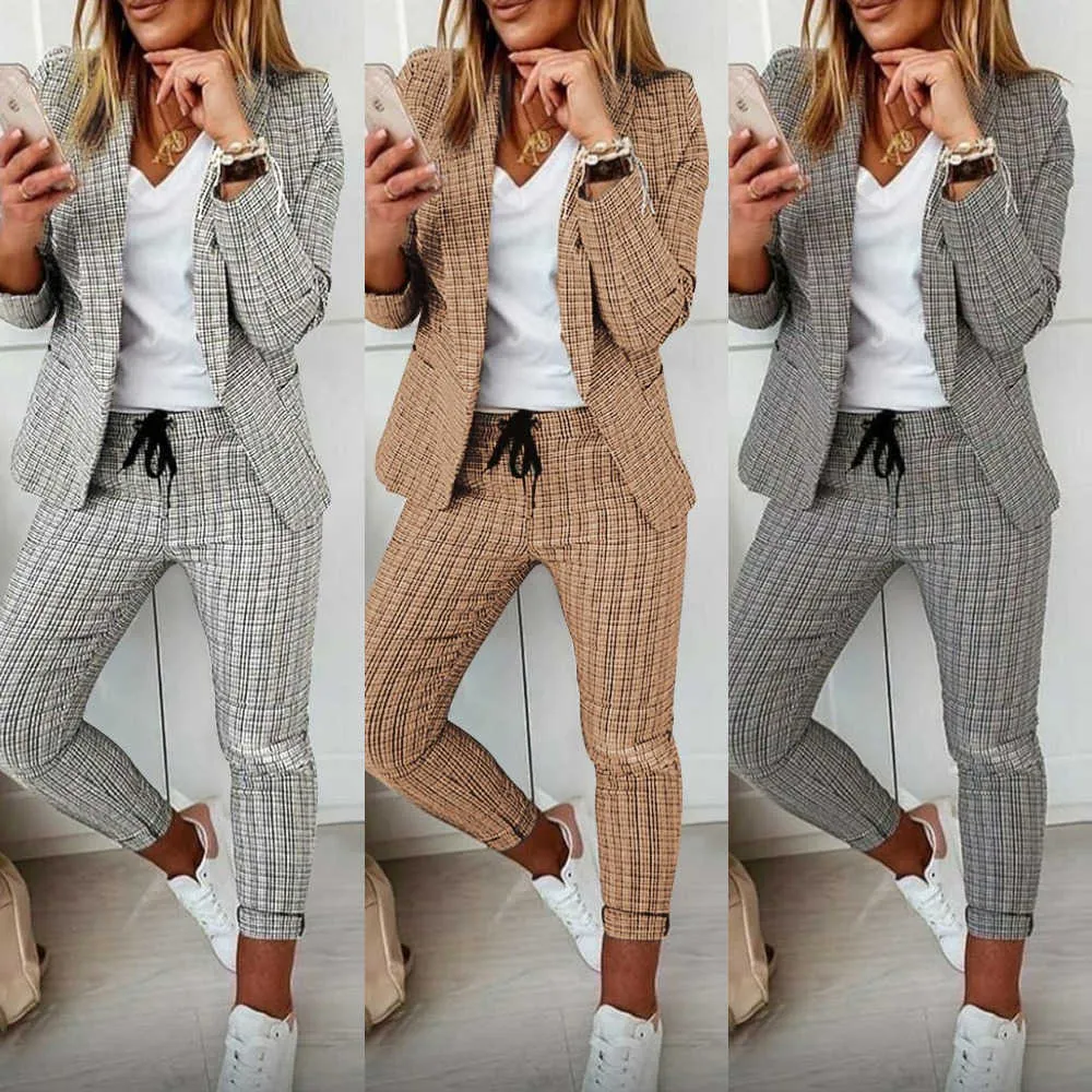 2023 Novo traje casual verificado para mulheres designer blazer conjunto de roupas casuais de alta qualidade