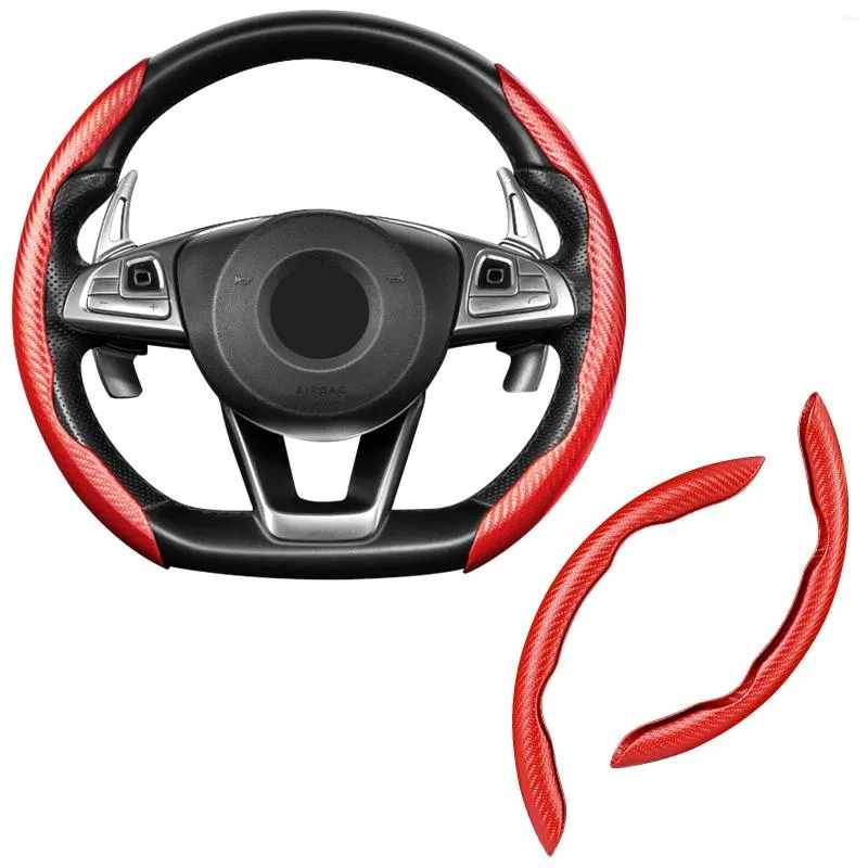 Koło kierownicze obejmuje teksturę włókna węglowego Universal Womenman Zastosuj bezpieczne i nie poślizgowe akcesorium samochodu odpowiednie prezenty