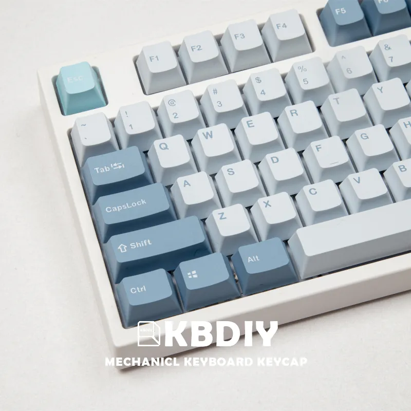 GMK SHOKO CLONE KEYCAP OEM Profile PBT KeyCaps Blue Grey 135 Nyckelkappar Set för mekaniskt spel Keyboard MX Switch Custom