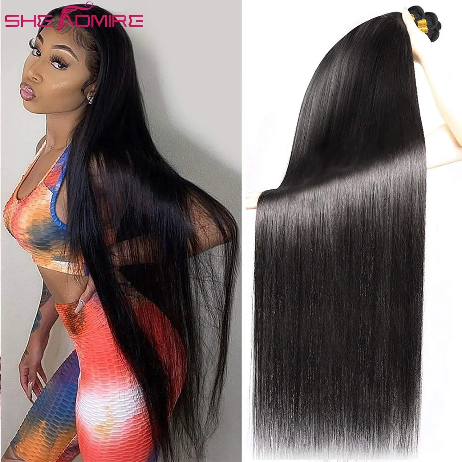 Spitzenperücken Knochen Straight Human Hair Bündel Sheadmire 32 34 36 38 40inch 1 3 4 PCs Deals Verkauf für schwarze Frauen Brasilianische Remy 230314