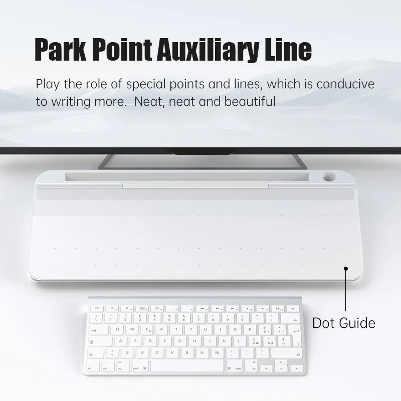 Glass Desktop Whiteboard Note Board Deskboard Buddy Wrist Rest Computer Accessories