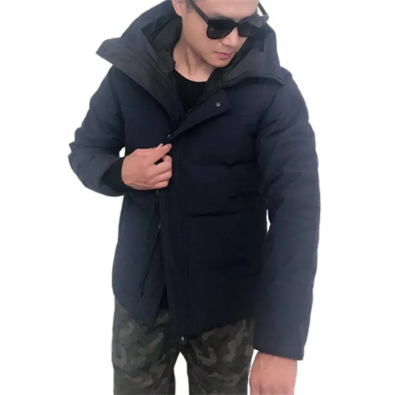 ファッションクラシック冬の男性レジャージャセンシャクタスパーカーホワイトダックアウターフード
