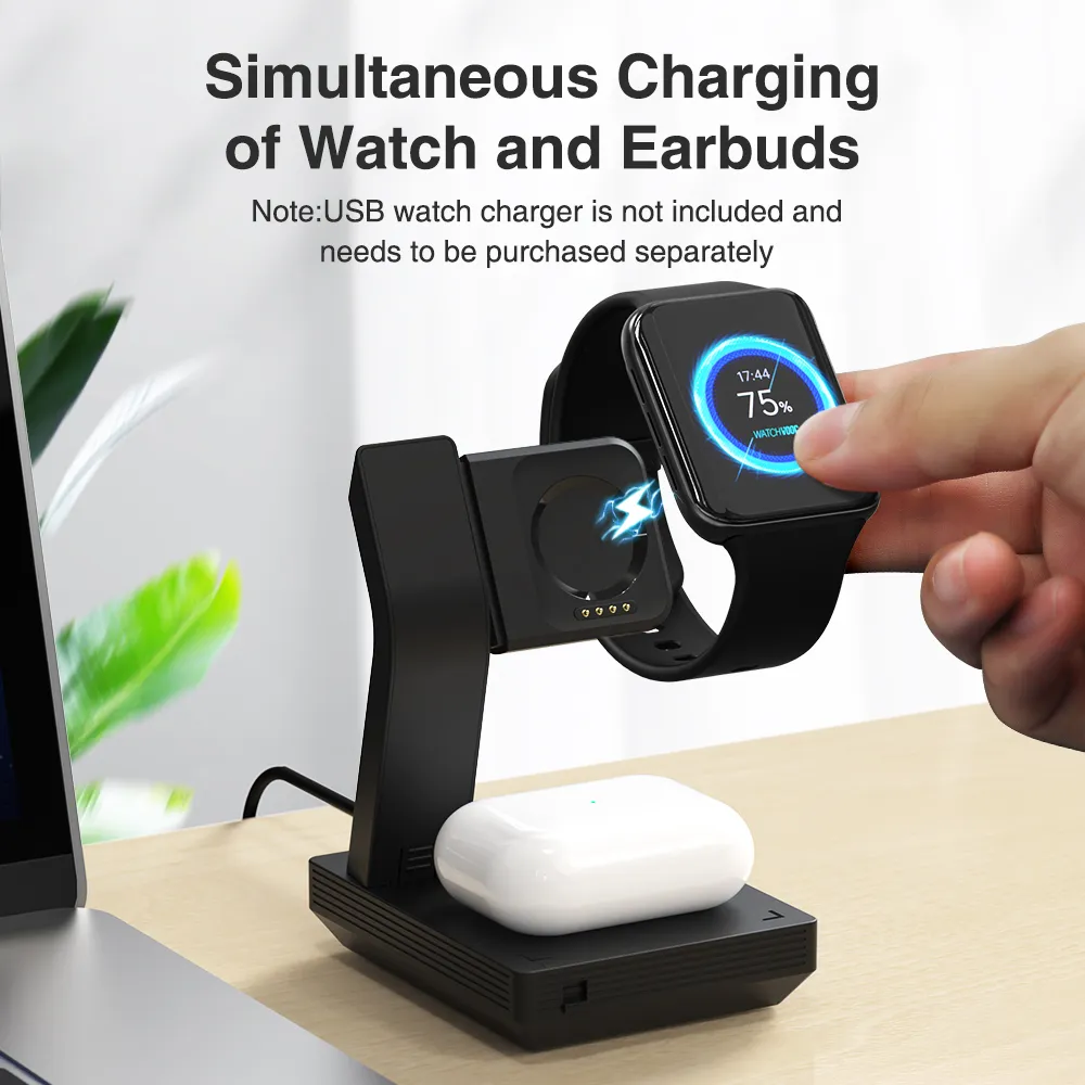 För Oppo Watch3 3Pro 2 46mm 42mm SE 15W Wireless Charger Dock 3 i 1 Station Holder Stand USB Cradle Smart Watch Accessories