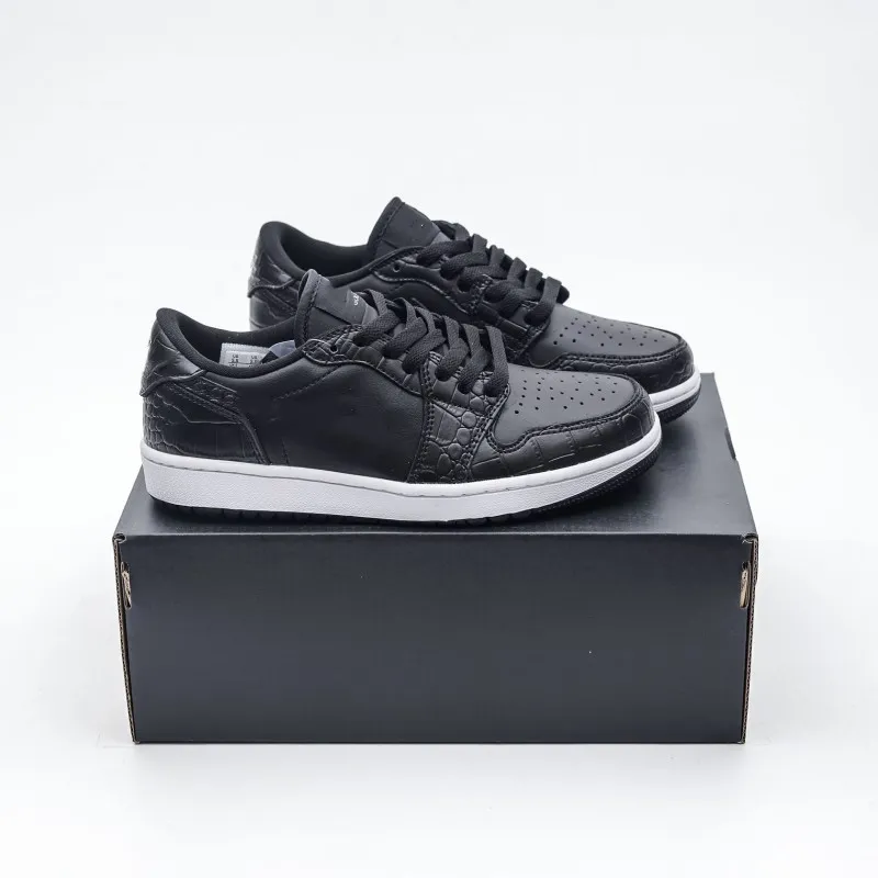 1S Low Golf Black Croc Basketball Shoes Golf Neutral Olive Phantom Volt Shadow Wolf Grey Sneakers Trainer Sports Shoes