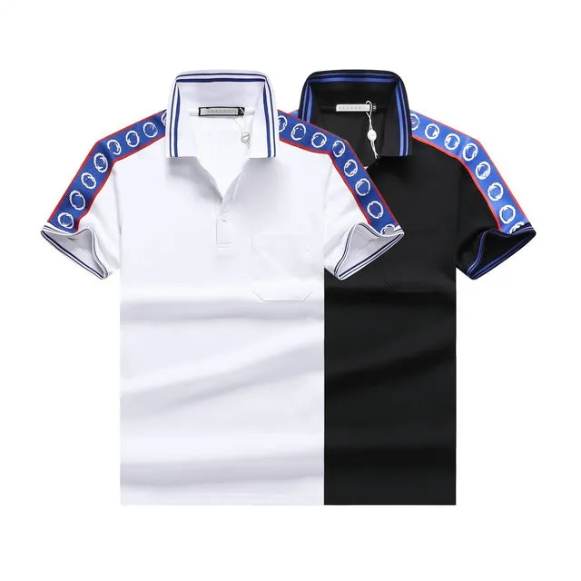 Diseñador de moda de verano Camisa para hombre Estampado de letras Cuello polo Manga corta Alta calidad Casual Versátil para hombre Top camisas azules camisa para hombre diseñador M XXXL # H1132