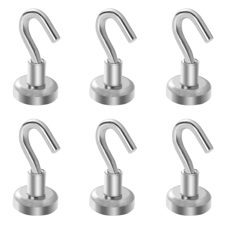 Hooks & Rails OUNONA 6PCS Heavy Duty Strong Magnetic For Storage And Organization Home Kitchen Accessories (D16)