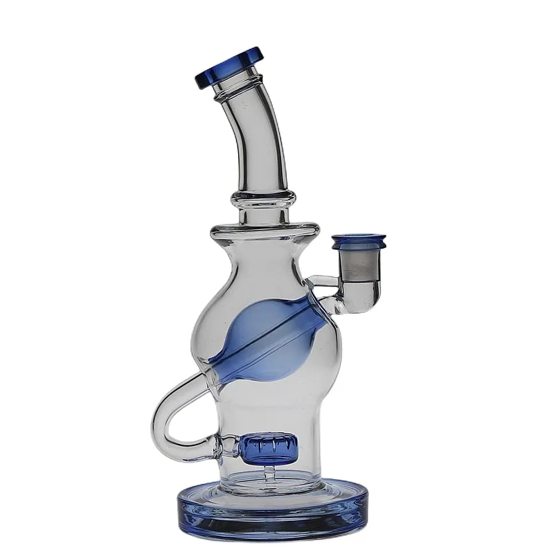 Glas Bong mit Eiswürfelhalter & Kickloch