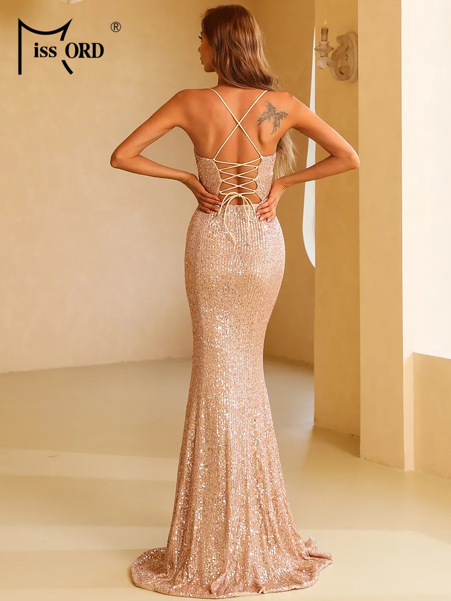 Party Dresses Shiny Sequin Spaghetti Strap Backless Split Evening Dress Floor-Length Polyester Maxi for Women Ages 25-35 from Dhgate Urban Sexy Dresses - price 73.97 Party Dresses Shiny Sequin Spaghetti Strap Backless Split Evening Dress Floor-Length Polyester Maxi for Women Ages 25-35 from Dhgate Urban Sexy Dresses - price 73.97