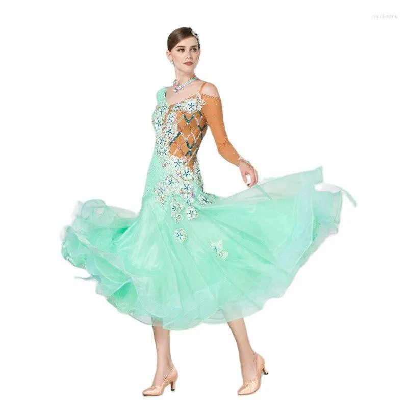 Stage Wear B-17126 Haute Qualité Femmes Tango Valse Smooth Dance Competition Dress Ballroom À Vendre