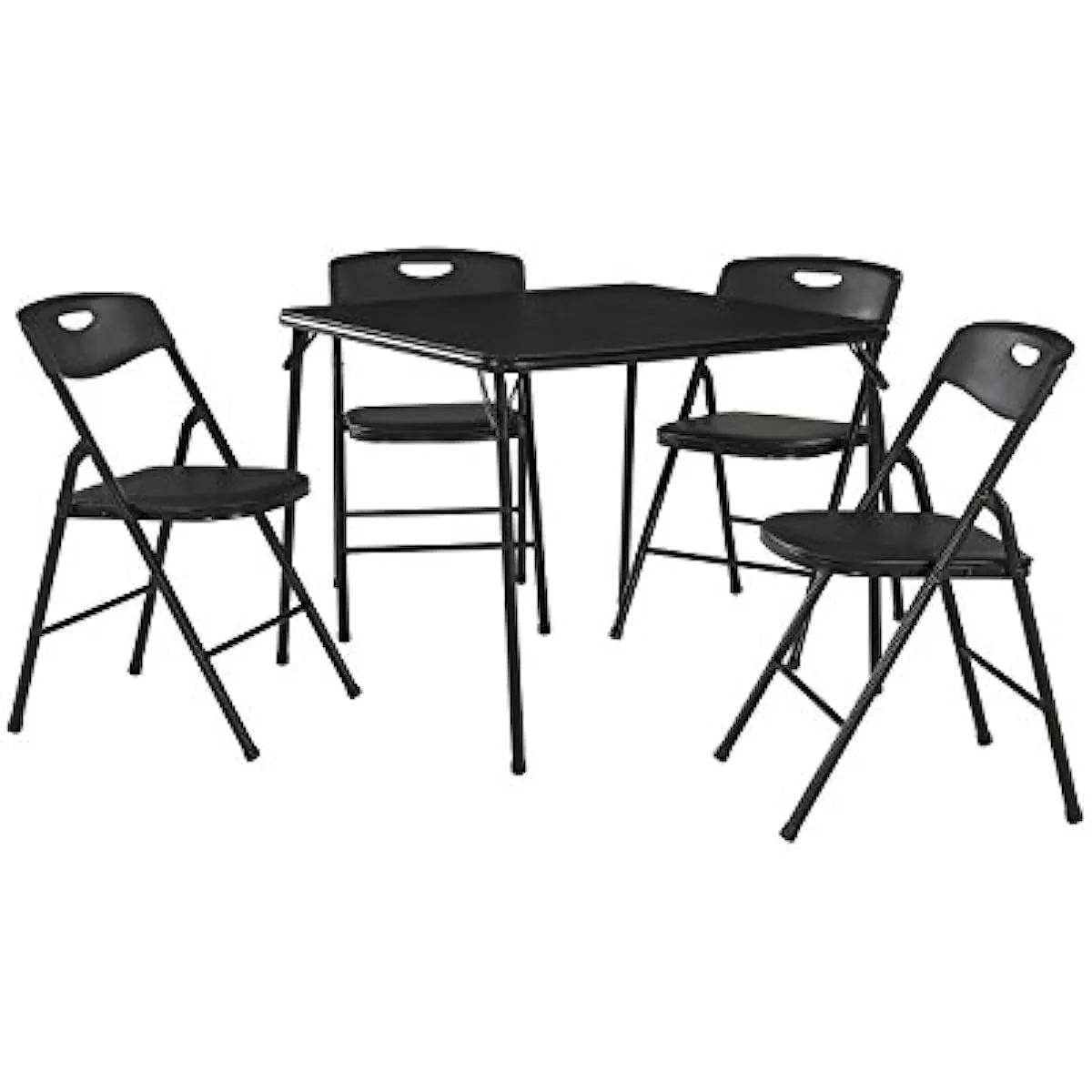 コスコ5ピースの折りたたみテーブルと椅子セット黒い折りたたみ椅子