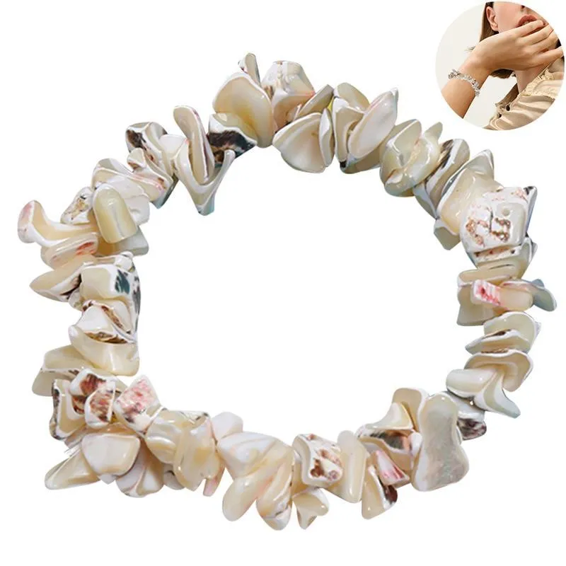 Link bransoletki coxeer 1pc w stylu bohemiańskim bransoletka moda elastyczne złamane skorupy dekoracje urok biżuterii łańcuch akcesoriów