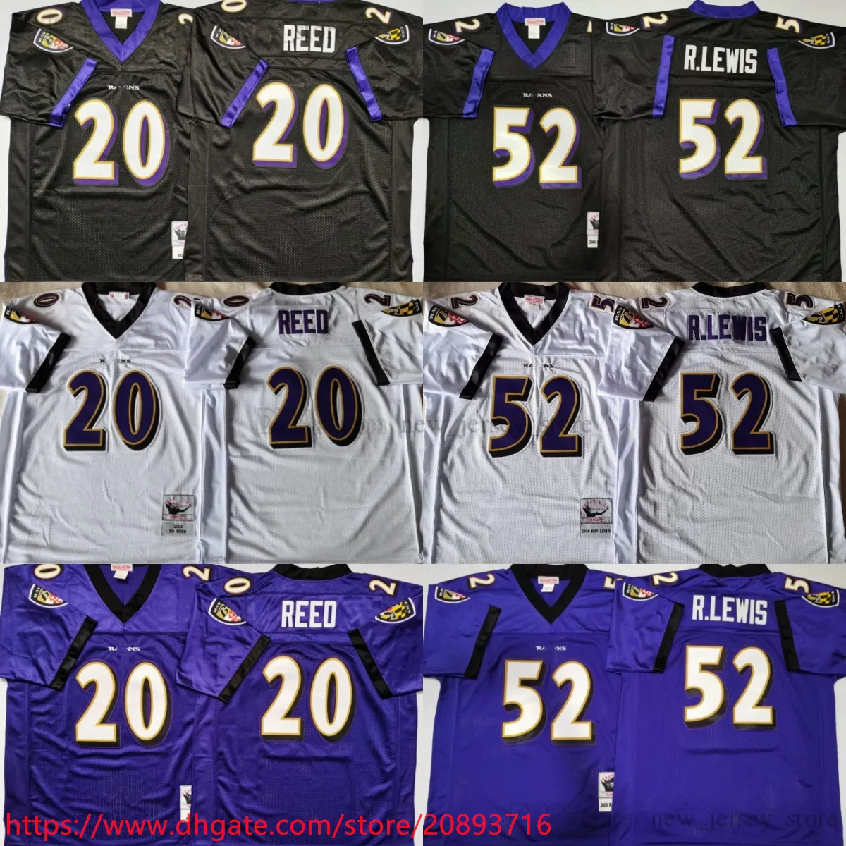 NCAA Vintage 75th Retro College Football Maillots Cousus Violet Blanc Noir Jersey