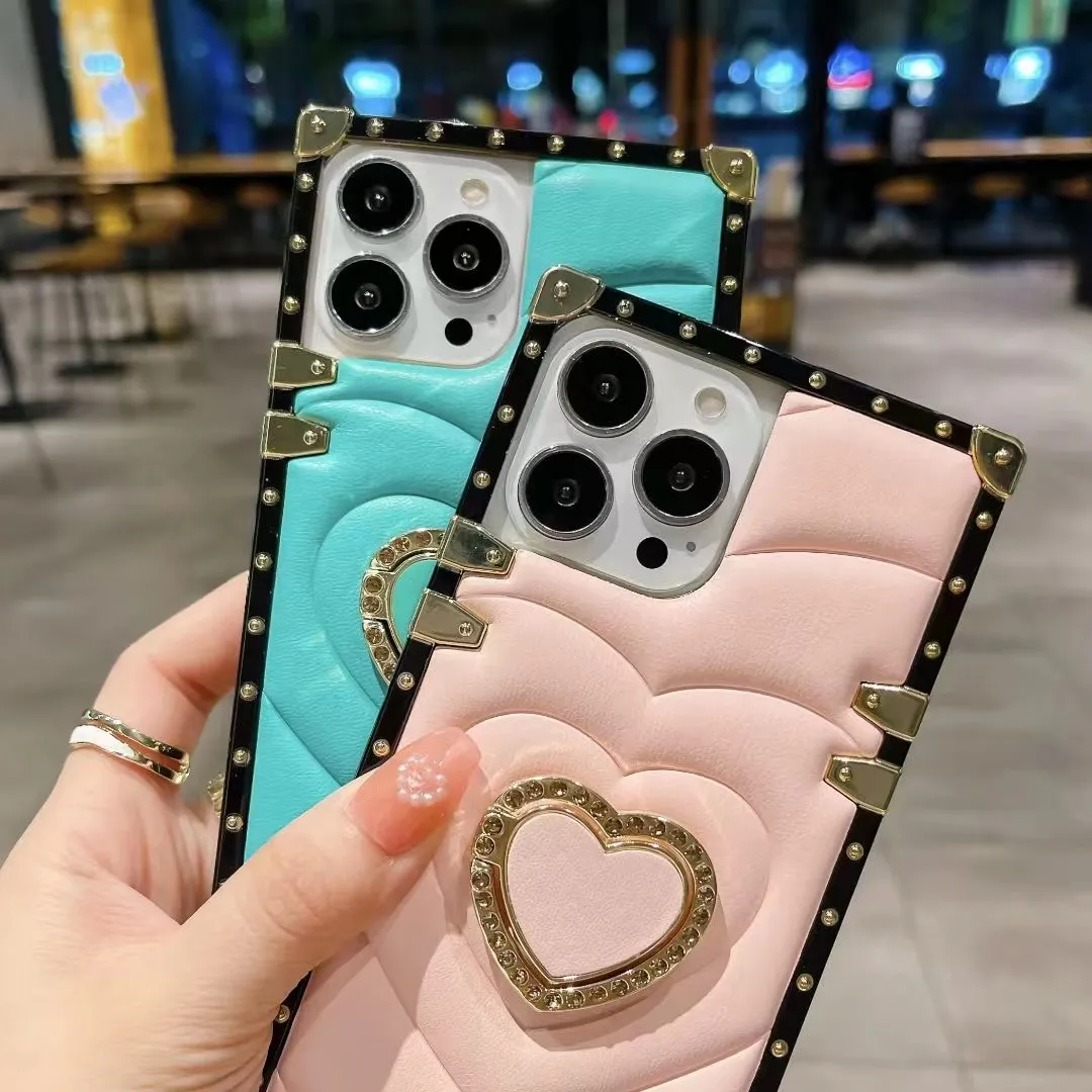 Cell Phone Cases Three-dimensional love phone case For iPhone 15 14ProMax 15 14Pro 15 14 13ProMAX e S23 S22 with Love bracket 2B1L