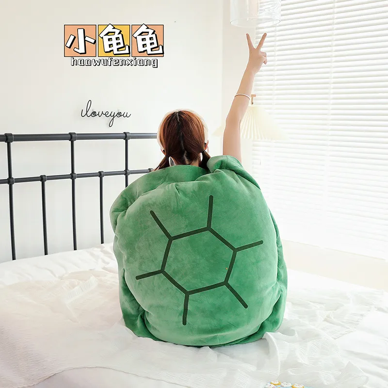 Schildpad Thell-pop kan kussenartefact dragen om te slapen Schildpad Honing-poppenkleren Knuffelman Draag kussen Grote schildpadschelp