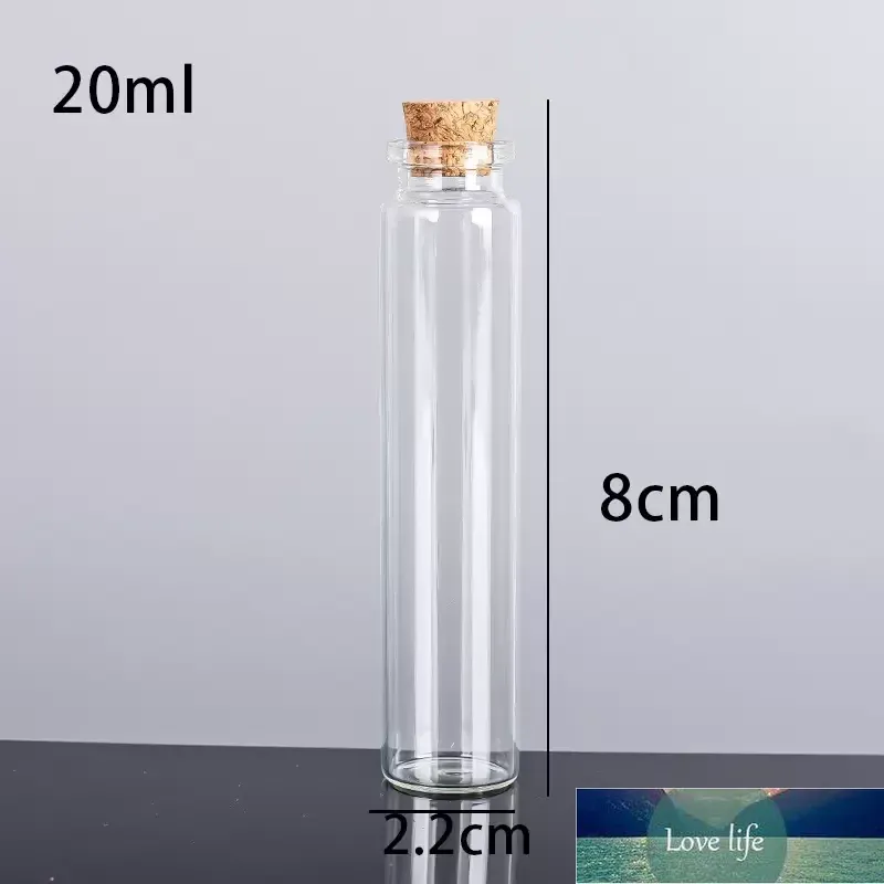 20 ML 22X80X12 MM Petits Mini Bouteilles En Verre Transparent Bocaux avec Bouchons En Liège/Message Mariages Souhaits Bijoux Party Favors