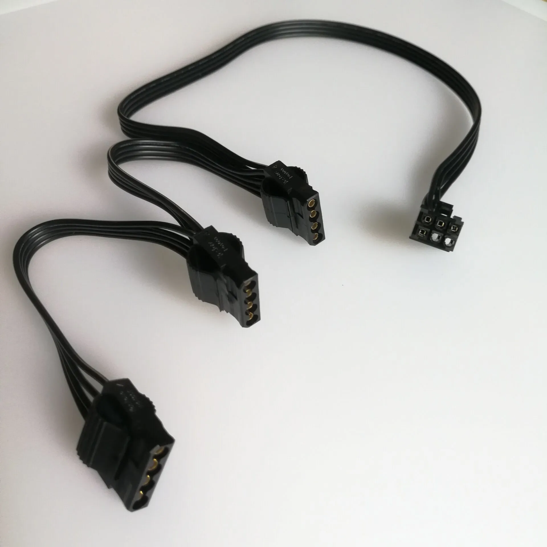 6Pin till DVD -fläkt HDD 3 Port Molex 4Pin D Male Power Socket Cable för ATX PSU RM1000X RM750X 850X RMX Series Power Module