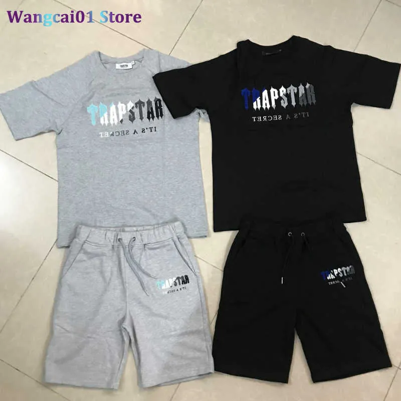 wangcai01 DIY T-Shirt 23SS Serviette Broidery Trapstar T Shirt Hommes Femmes Taille 100% Coton Trapstar Top Tees Mode Été Mon Compte 0315H23