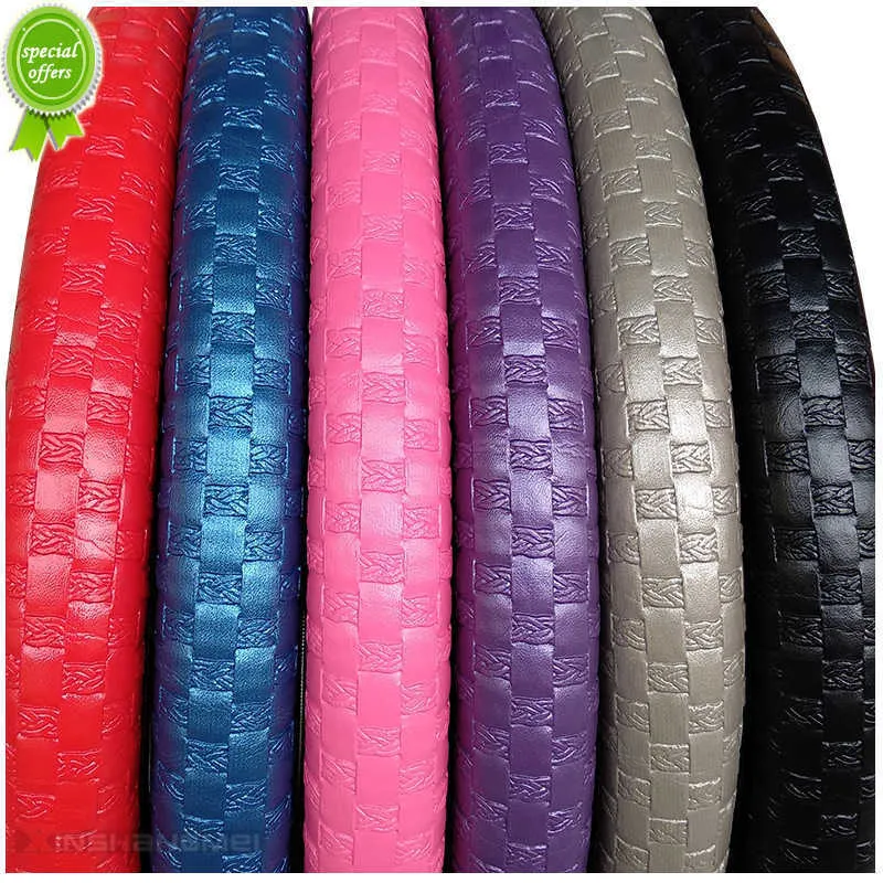 New Car Steering Wheel Cover Woven Leather Elastic Without Inner Ring For NISSAN For IVECO For bmw For ITALJET For LAND ROVER