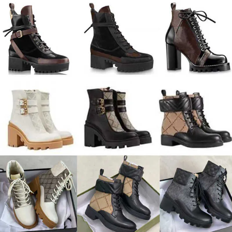 Vrouwen Platform Laarzen Enkellaars Designer Martin Desert Luxe Lederen Chelsea Zomer Laarzen Antislip Winter Schoenen Maat US5-11 Met Doos NO13