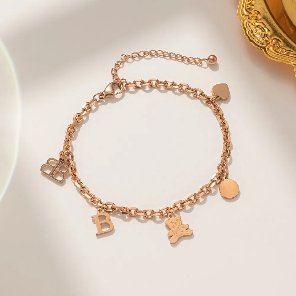 Rose Gold Armband för kvinnor Charm Armband smycken Herr- och kvinnors armband Fyra-löv gräsarmband Kvinnarmband Chirstmas Gold Plate/Fill Thanksgiving Day