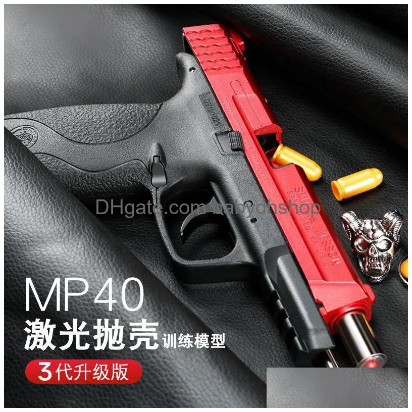 mp40 laser blowback toy pistol toy gun blaster launcher for adults boys outdoor games