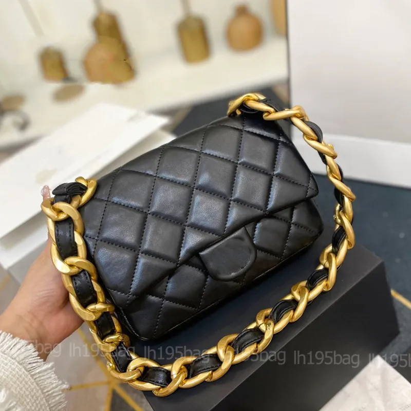 حبال الكتف سلسلة سميكة الإبط الأشرار حقيبة CF Caviar Ladies Crossbody مصممة مصممة القناة حقيبة قناة RHOMBUS