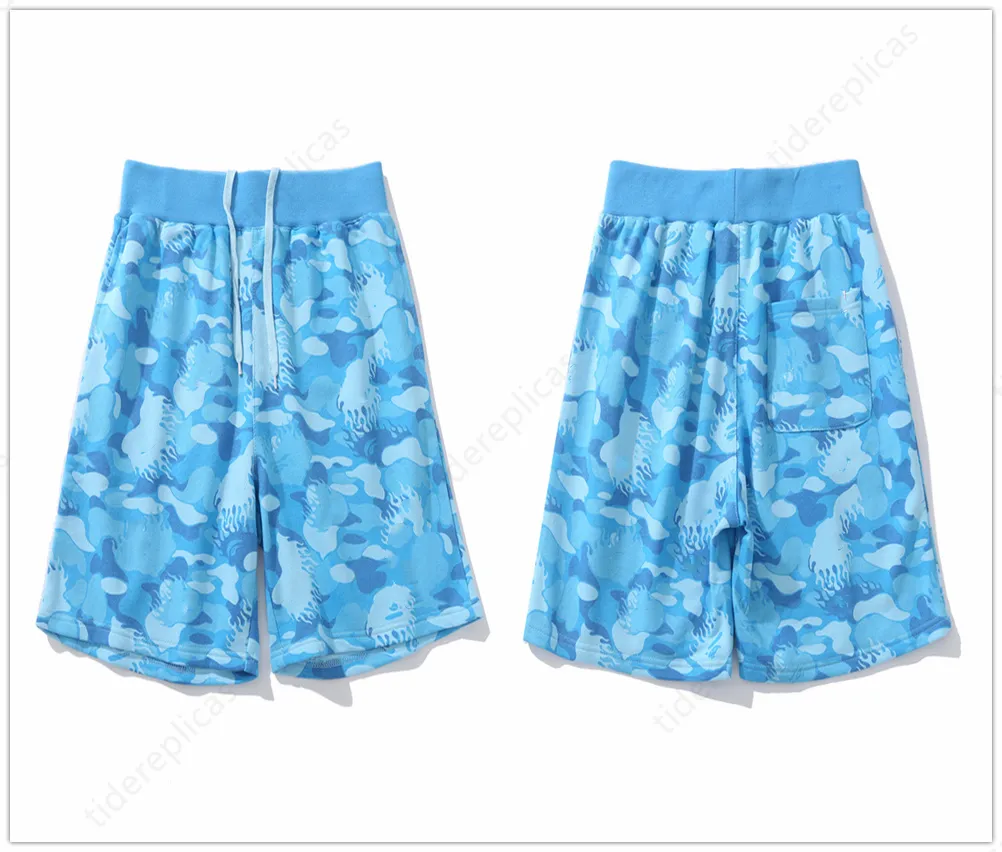 berömda Branddesigermens shorts designer shorts kvinnor simma shorts shark camo mesh tryck färg lysande gym simning inaka klassisk färgad reflekterande alfabetet låt