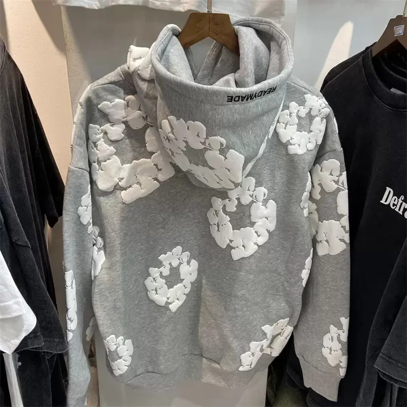 3D Foamed Printed Cherry Blossom Hoodie For Men And Women