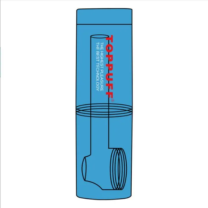 Tuyaux portables 124 mm en plastique acrylique de narguilé Toppuff cylindrique tuyau d'eau dab bang avec tasse en plastique