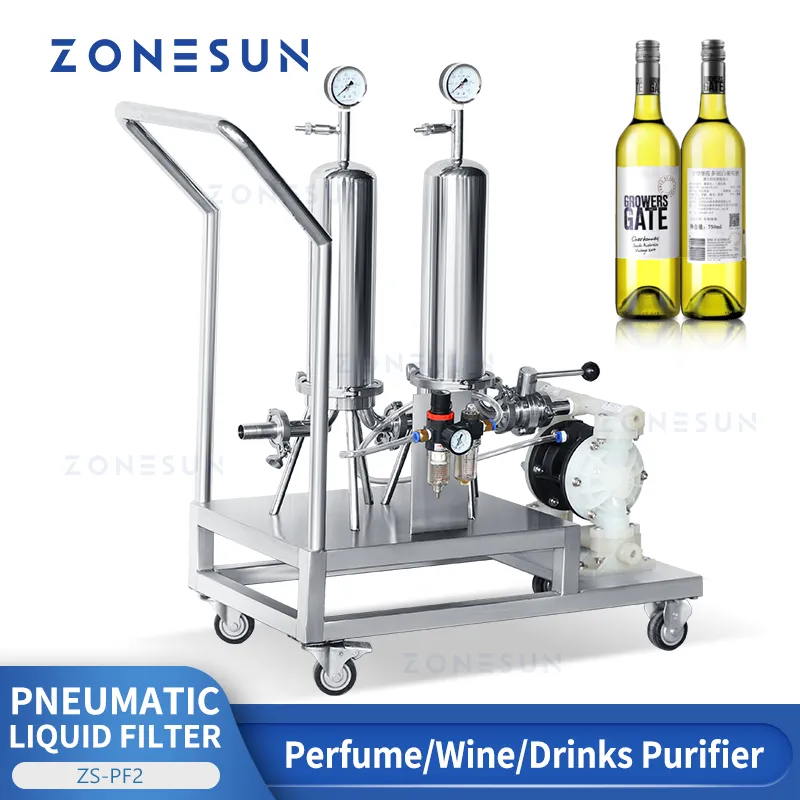 Zonesun parfymfyllningsmaskin vatten vin renare filtreringssystem doft som producerar front end membran pump antistatisk zs-pf2