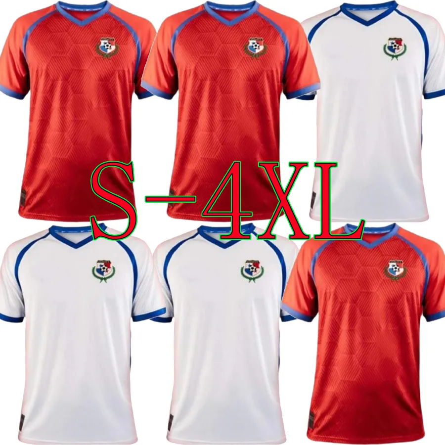 S 4XL 2023 2025 Panama Socer Jerseys Home Red Away White Top Quality