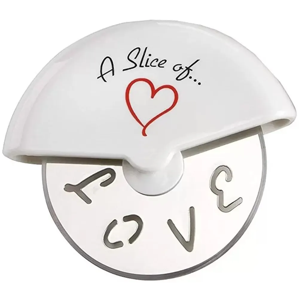 أدوات معجنات المصنع "شريحة من الحب" قاطع بيتزا من الفولاذ المقاوم للصدأ في بيتزا مصغرة مربع هدايا دش الطفل