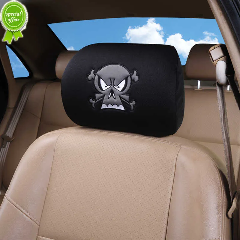 Nueva funda para reposacabezas de asiento de coche para mujeres/hombres, funda Universal para reposacabezas de tela transpirable con diseño divertido, 1 unidad, apta para Auto/autobús/autobús