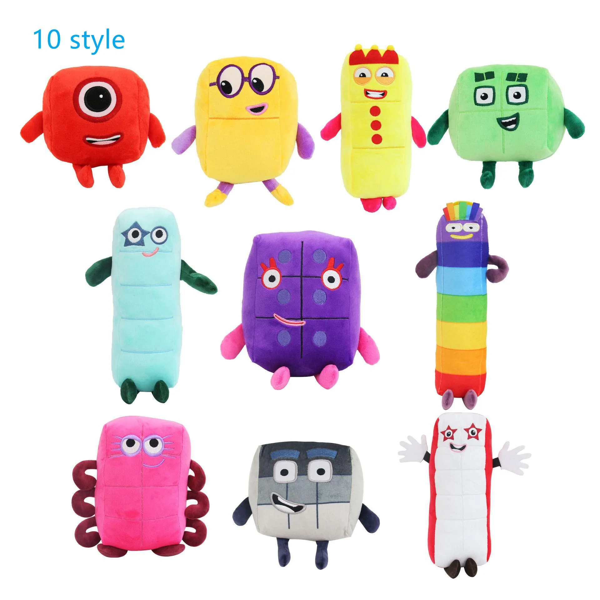 30 cm Numberblocks Plush Doll Educatief gevulde nummerblokken speelgoed kinderen cadeau groothandel