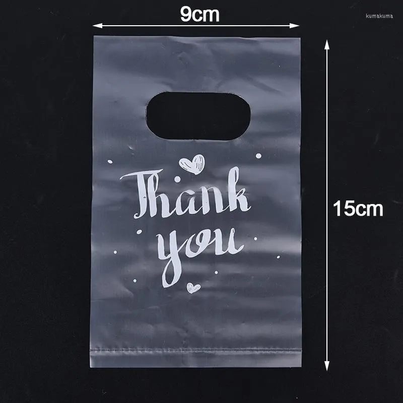 Gift Wrap 100Pcs Mini Thank You Plastic Bags Wedding Candy Shopping Carrier