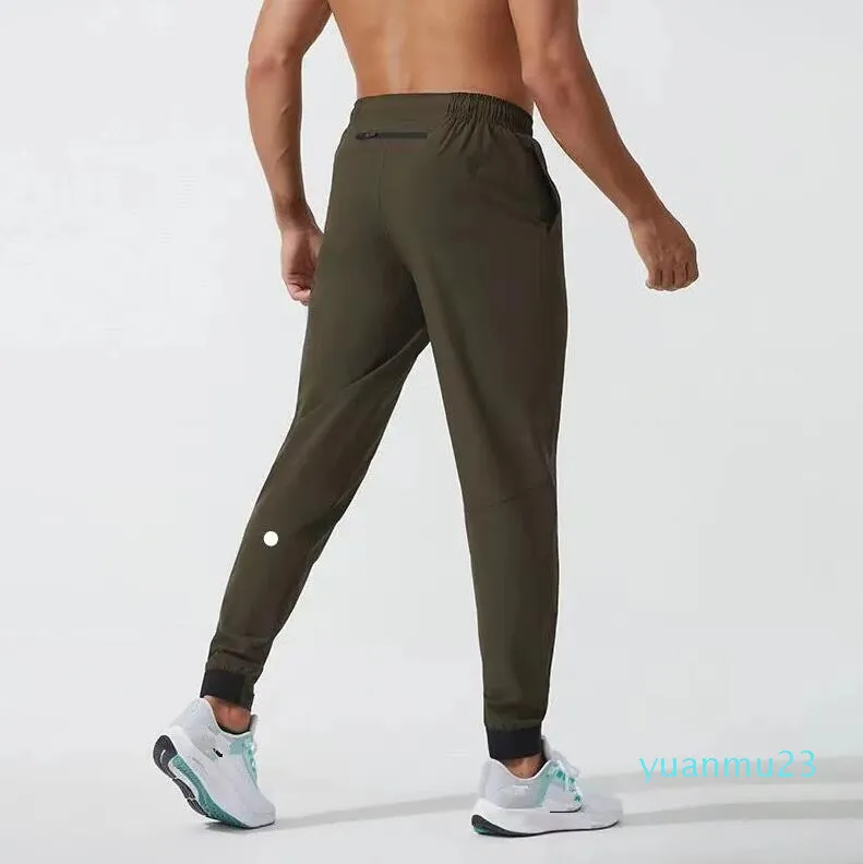 LU LU LEMONS Jogger s Hommes Pantalons Longs Sport Yoga Tenue Séchage Rapide Cordon Poches De Gymnastique Pantalons De Survêtement Pantalons Hommes Casual Taille Élastique Fiess Pant D