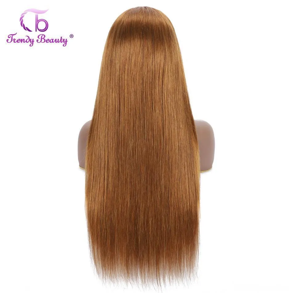 Синтетические парики Перуанские прямые кружевные кружевы спереди 30 дюймов13x6 Human Hairs 4x4 Закрытие для чернокожих женщин Color 30 230314