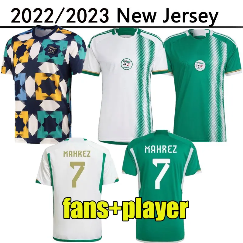 Algerie Player versione 2023 2024 Maglia da calcio MAHREZ FEGHOULI BENNACER ATAL 22 23 Maglia da calcio Algeria da uomo maillot de foot Tuta da allenamento