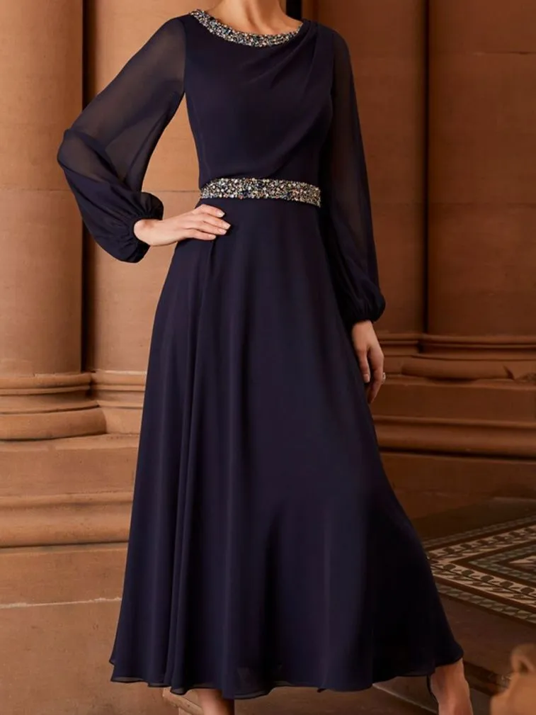 evening dresses for older women with sleeves Plus Size Liturgical Long Sleeve Dress | Dancewear main image 1