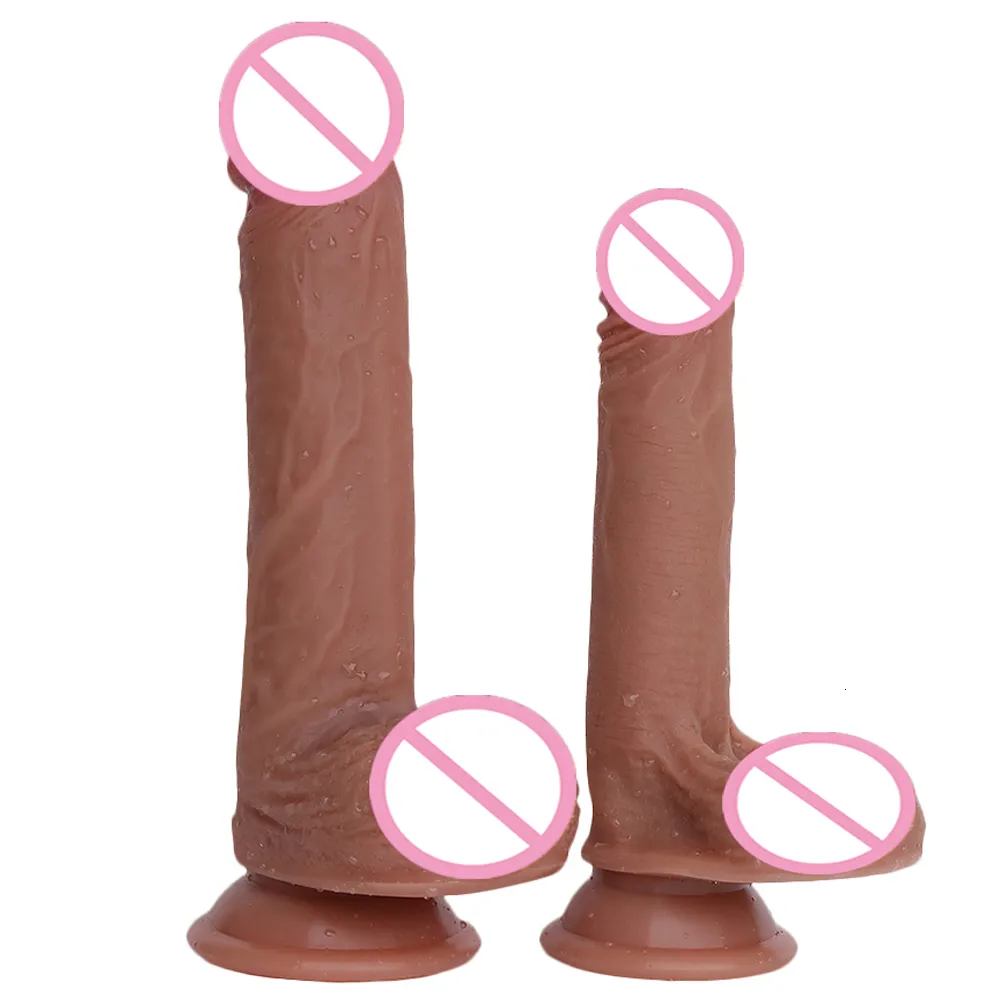 Vibradores GaGu Juguetes sexuales para adultos 7/8 pulgadas Enorme consolador realista Gran pene de silicona con ventosa para mujeres Mastu_voghion.com