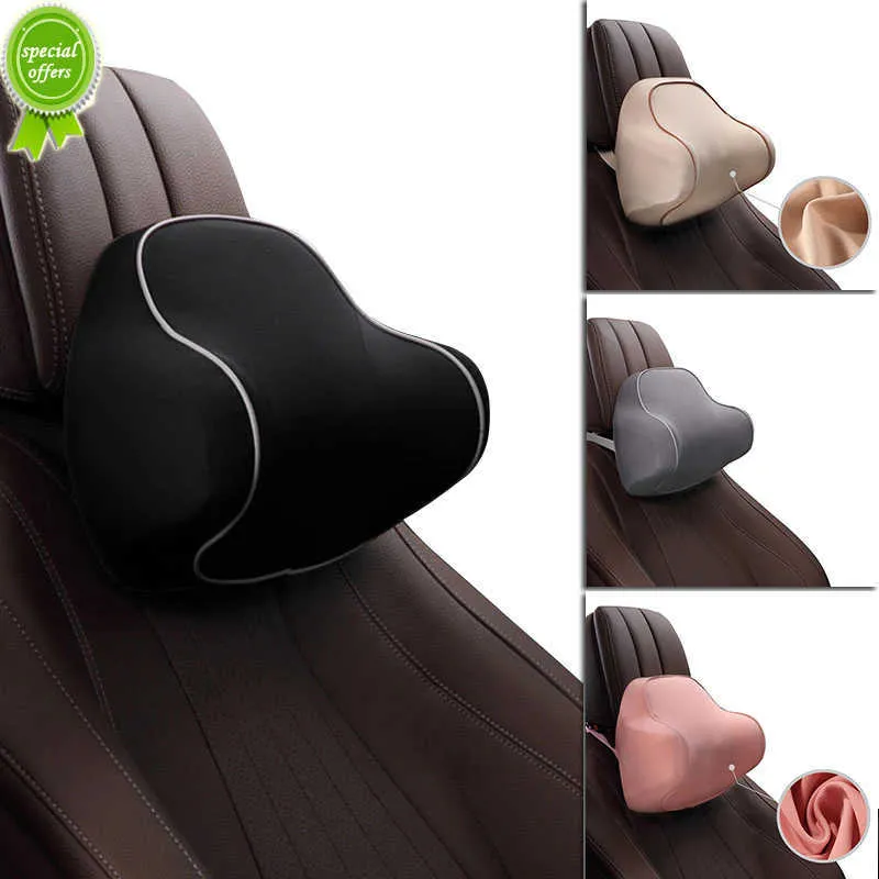柔らかいメモリフォームベージュ/ブラック/グレーでカーシート用のヘッドレスト枕を運転するときの首の痛みの緩和のための新しい車の首のサポート枕