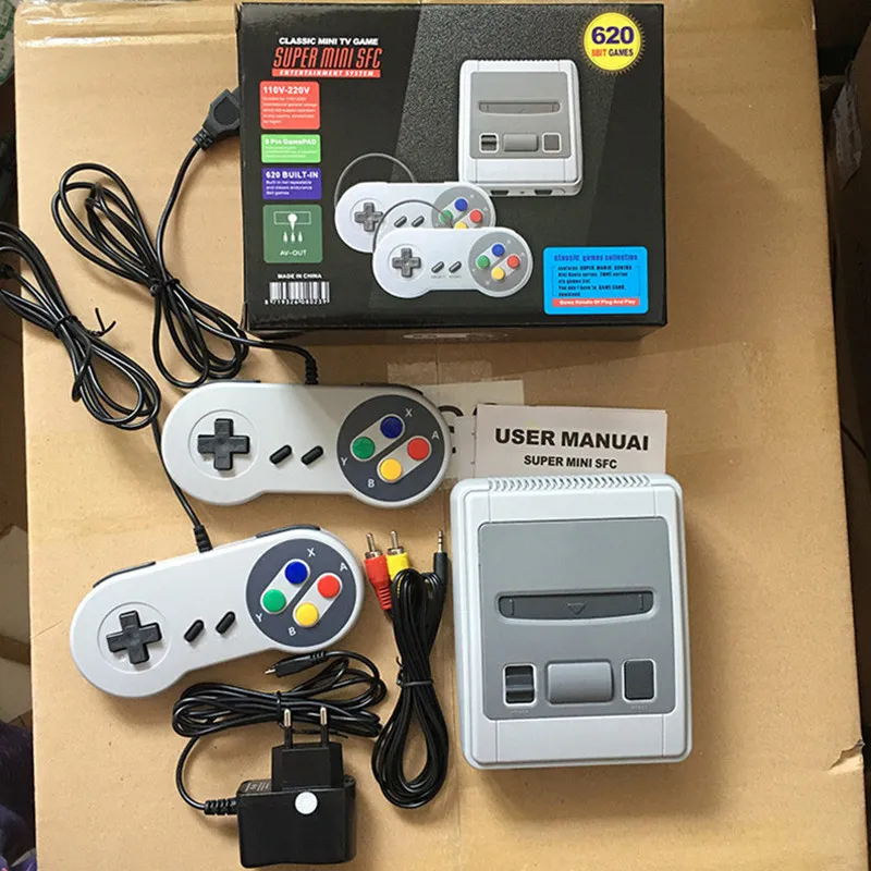 Ностальгический хозяин Mini Classic Retro Game Players 8 Bit 620 TV Video Game Console для SNES Games Consoles AV Output с розничной упаковкой