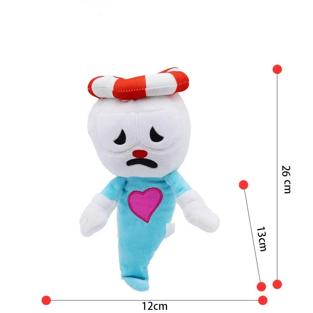 Wholesale and retail 24cm New Teacup Head Great Adventure Cuphead plush toy gaming perimeter Mug Head Mugman Doll