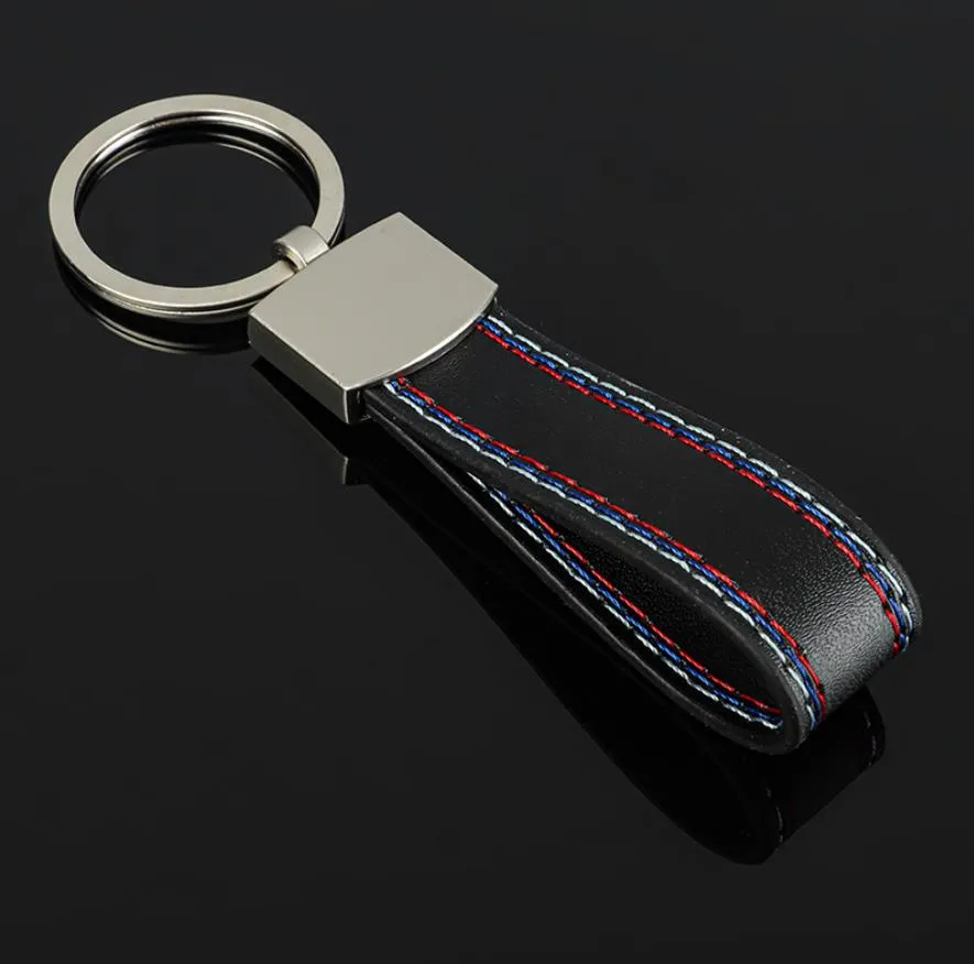 Keychains de couro de meta