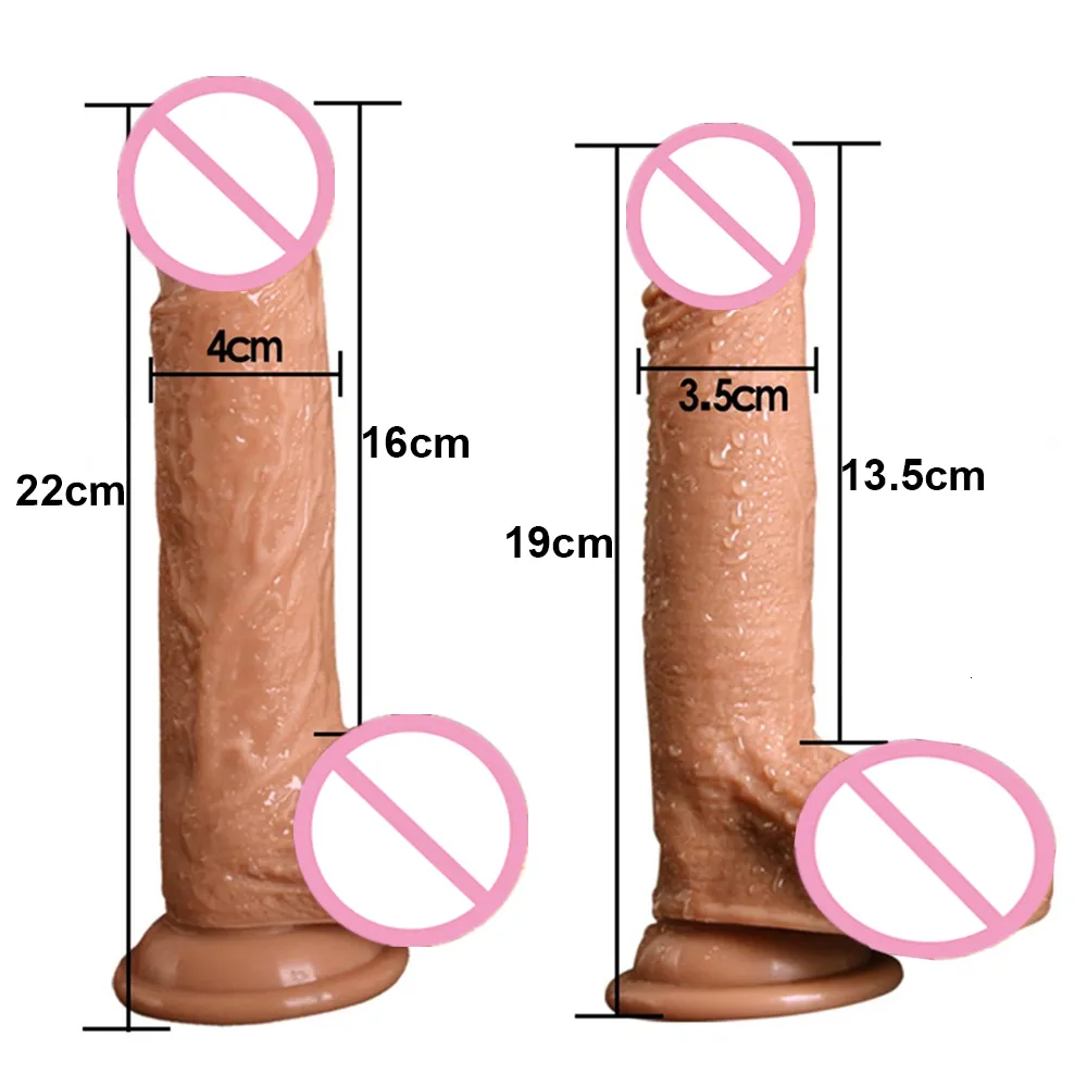 Vibradores GaGu Juguetes sexuales para adultos 7/8 pulgadas Enorme consolador realista Gran pene de silicona con ventosa para mujeres Mastu_voghion.com