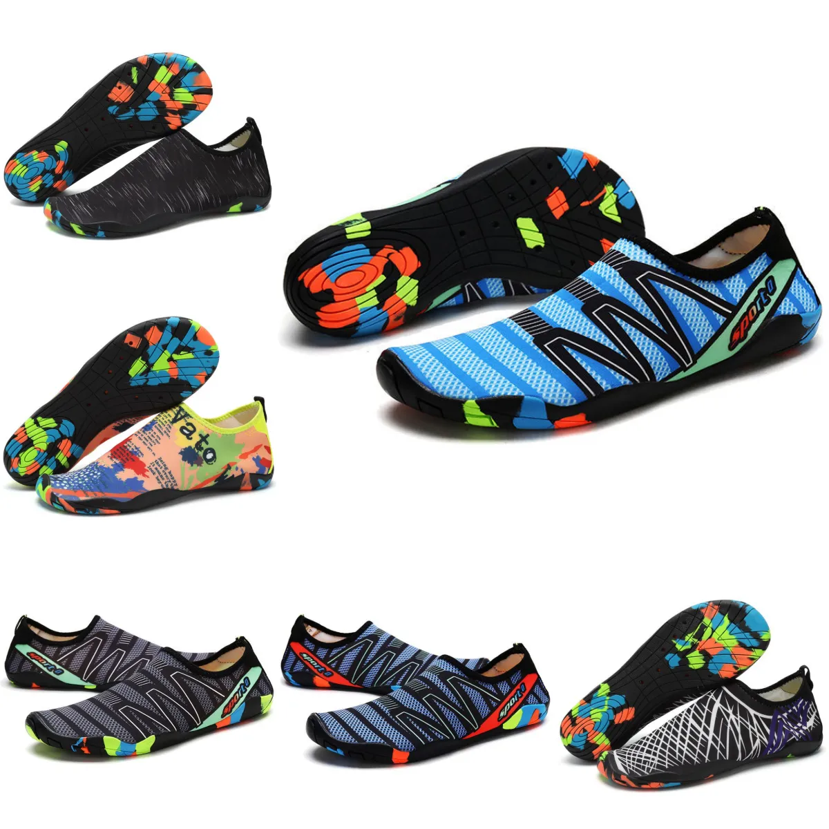 Water Shoes Women men shoes Antiskid Pink Green Black Swim Dark Blue Diving Outdoor Barefoot Quick-Dry size eur 36-45