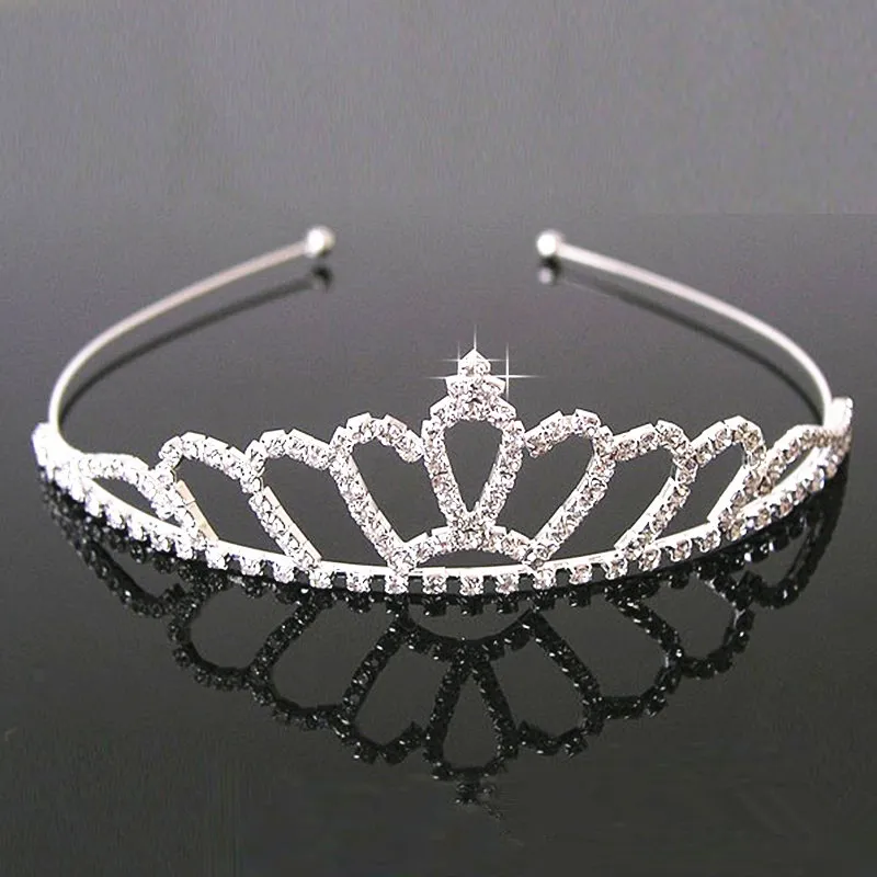 Belle Brillant Cristal De Mariée Diadème Partie Pageant Argent Plaqué Couronne Bandeau Pas Cher De Mariage Diadèmes Accessoires dh5448