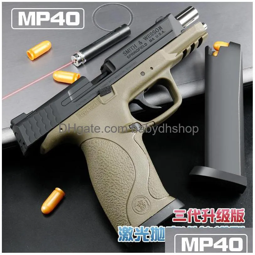 mp40 laser blowback toy pistol toy gun blaster launcher for adults boys outdoor games