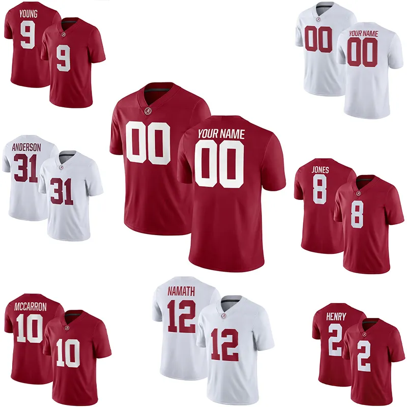 Ncaa Alabama Crimson Tide Football Jersey 9 Bryce Young Will Anderson Jr. John Metchie Iii Jerry Jeudy Nee Harris Jaylen Waddle Jones