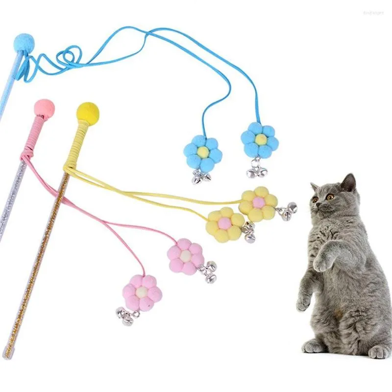 Cat Toys 3pcs Pet Fairy Bell Drocząc się chryzantemum interaktywne zabawki